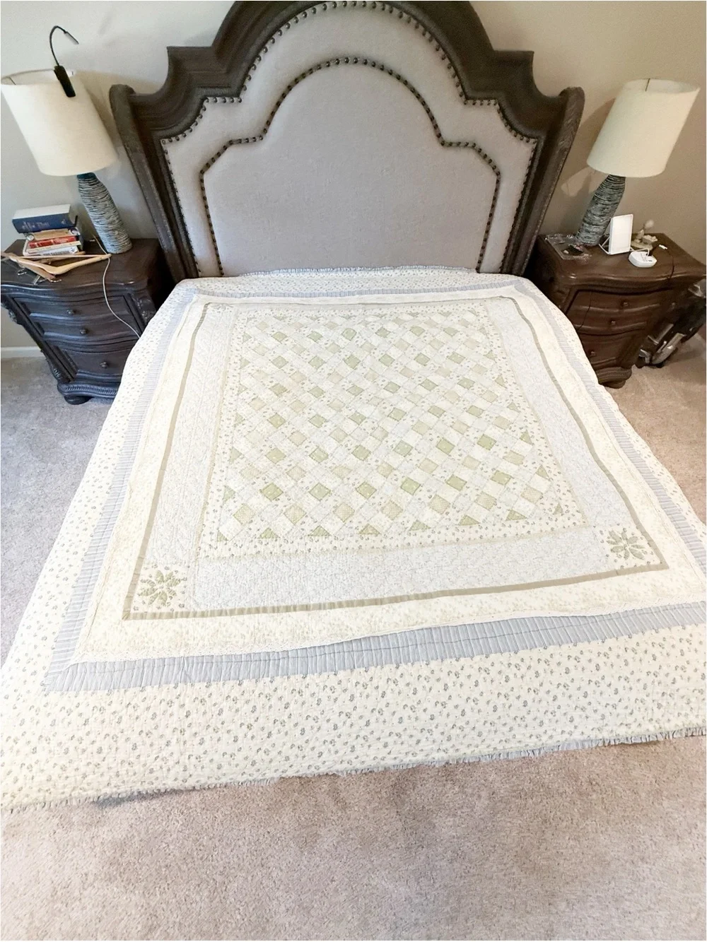 Vintage 90s JCPenney Patchwork Quilt – Queen | Cottage Core Shabby Chic